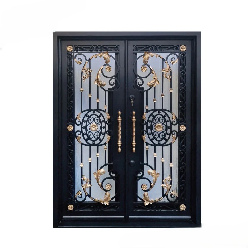 Decorative Security Double Steel Door | MT-SD-0033