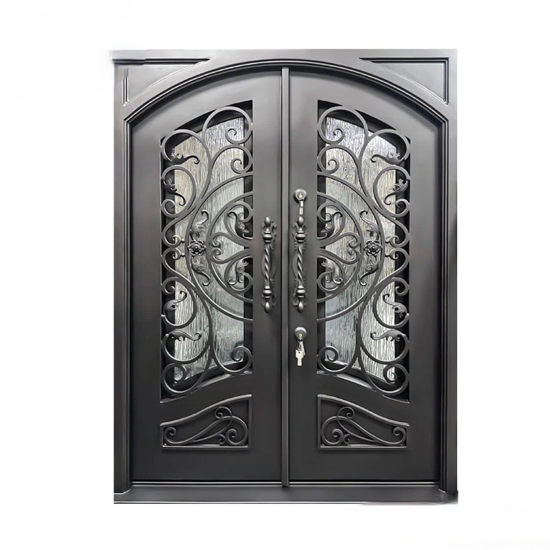 Luxury Wrought Iron Steel Door | MT-SD-0054